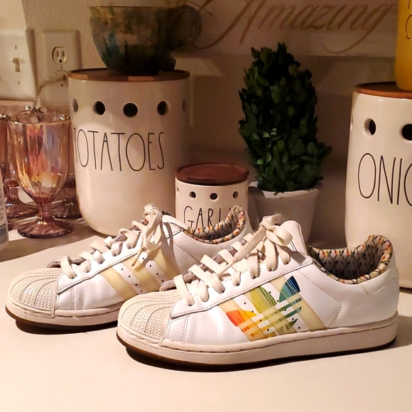 adidas Other - Adadis mens superstar Rainbow shoes